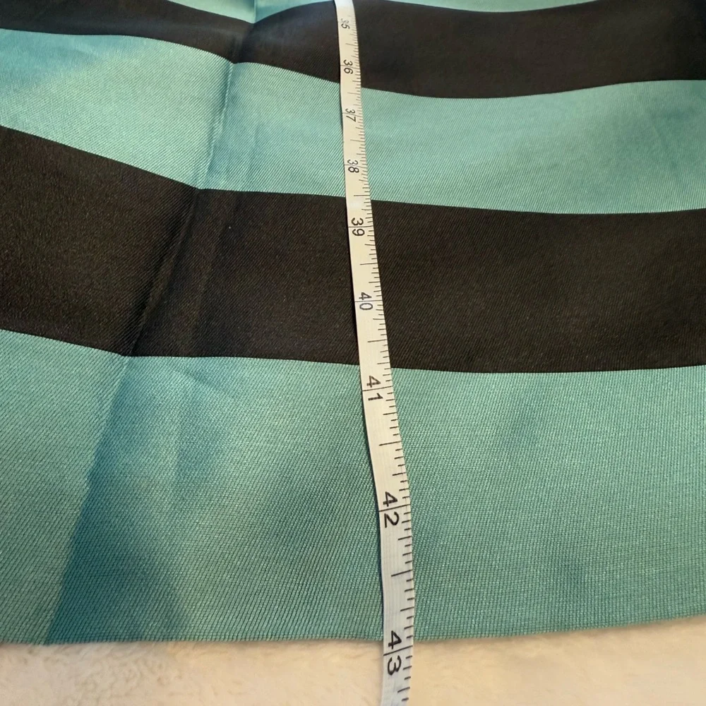 Leifsdottir Black and Teal Striped Midi Dress - Picture 14 of 15